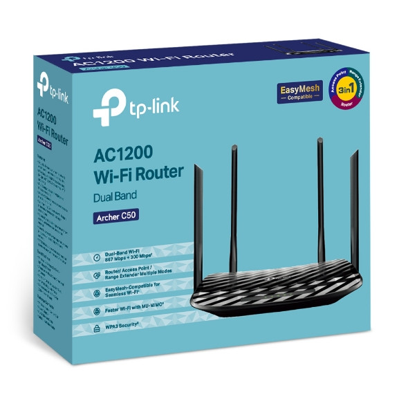 TP-Link Archer C50 AC1200 Dual Band Wi-Fi Router